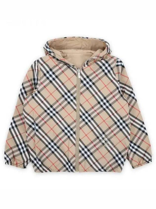 Check Zip-Up Hoodie Beige - BURBERRY - BALAAN 2