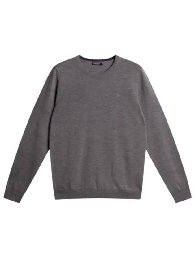 Lyle Merino Crewneck Wool Sweater Grey Melange - J.LINDEBERG - BALAAN 2