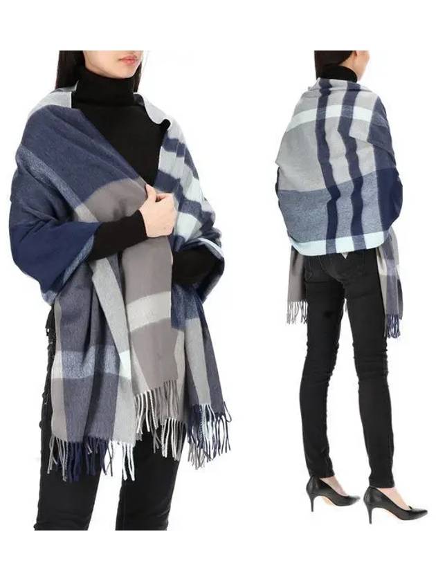 Large Check VS4295 889 C110 Merino Wool Scarf Muffler Shawl - MULBERRY - BALAAN 2