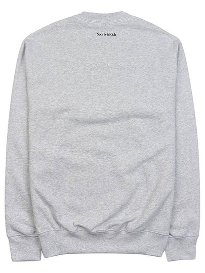 Wellness Club Man to Man WELLNESS CLUB FLOCKED CREWNECK GRAY BLACK - SPORTY & RICH - BALAAN 2