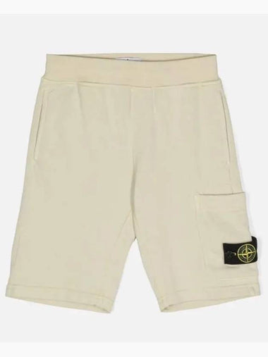 Stone Junior 12 14 Cargo Bermuda Beige - STONE ISLAND - BALAAN 1