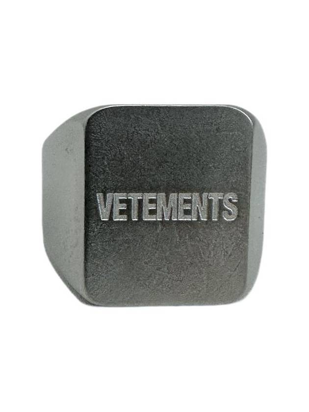 Debossed Icon Logo Ring Silver - VETEMENTS - BALAAN 3