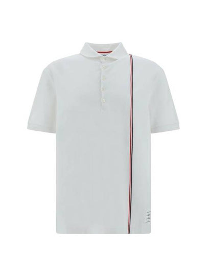 RWB Stripe Polo Shirt White - THOM BROWNE - BALAAN 2