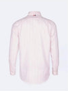 Men's Floral Applique Striped Oxford Long Sleeve Shirt Light Pink - THOM BROWNE - BALAAN 3