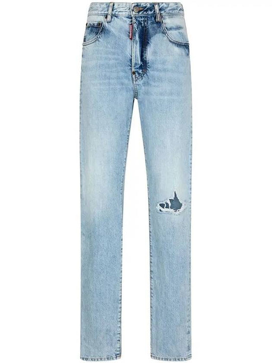 distressed detail slim cut jeans S72LB0723S30309 - DSQUARED2 - BALAAN 2