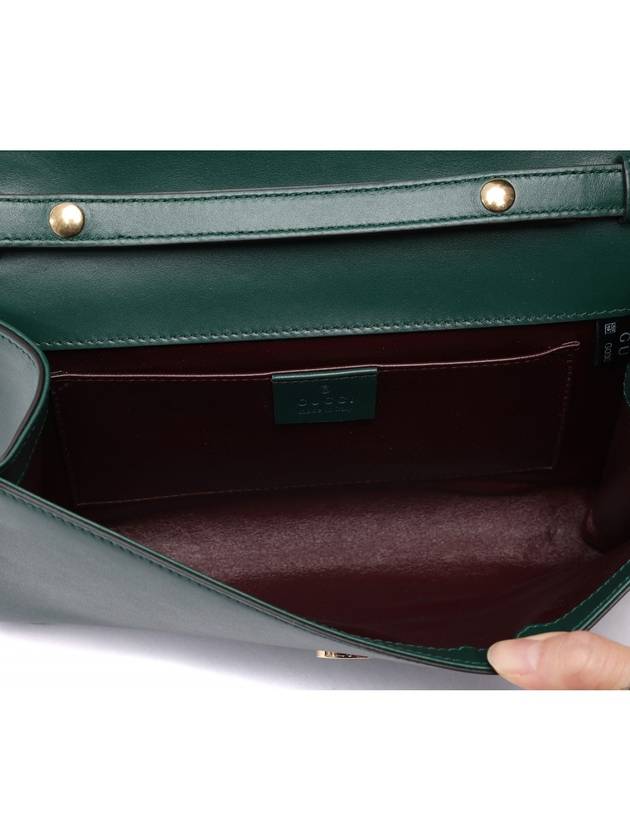 Zumi Small Leather Shoulder Bag Green - GUCCI - BALAAN 7