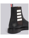 Pebble Grain Leather Chelsea Boots Black - THOM BROWNE - BALAAN.
