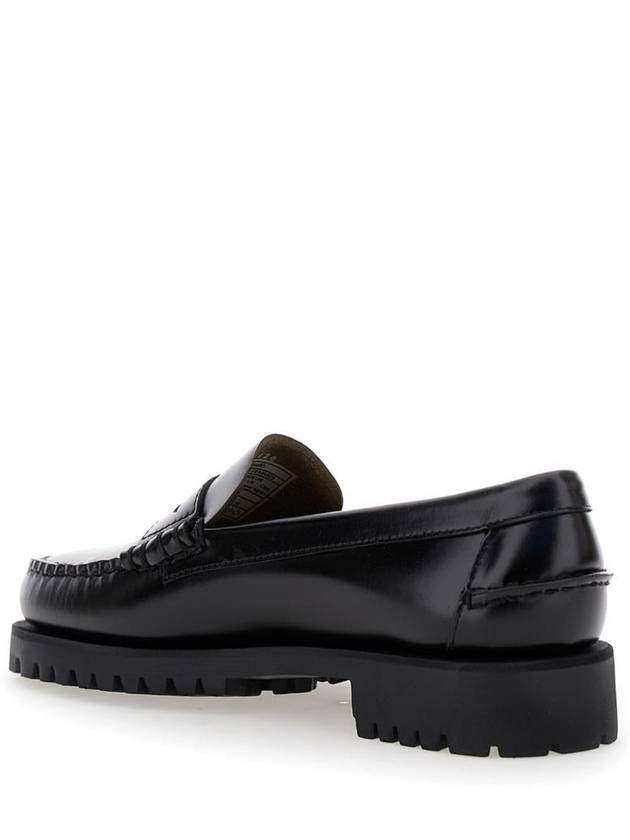 Black Slip-On Loafers With Lug Sole In Leather Woman - SEBAGO - BALAAN 3