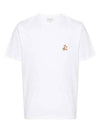 Speedy Fox Patch Comfort Short Sleeve T-Shirt White - MAISON KITSUNE - BALAAN 3