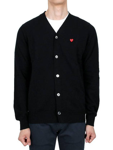 Red Wappen Wool Cardigan P1N080 AZ N080 051 1 - COMME DES GARCONS - BALAAN 1