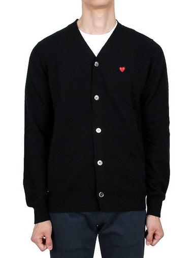 Red Wappen Wool Cardigan P1N080 AZ N080 051 1 - COMME DES GARCONS - BALAAN 1