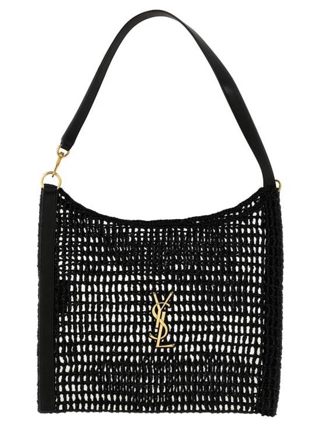 Oxalis Logo Plaque Shoulder Bag Black - SAINT LAURENT - BALAAN 1