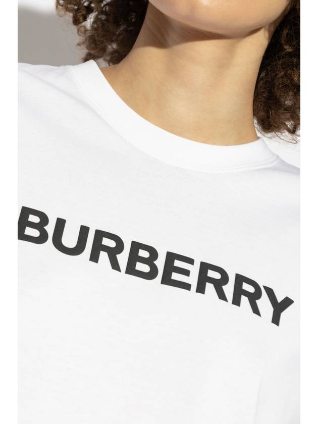 Logo Cotton Short Sleeve T-Shirt White - BURBERRY - BALAAN 6