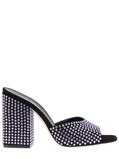 Paris Texas Black And Violet Leather Mules - PARIS TEXAS - BALAAN 1