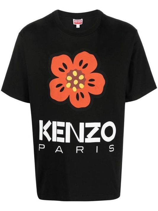 Boke Flower Short Sleeve T-Shirt Black - KENZO - BALAAN 1