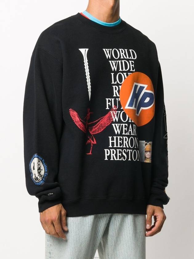 Men's Sweatshirt HMBA014F 20JER002 1001 - HERON PRESTON - BALAAN 4