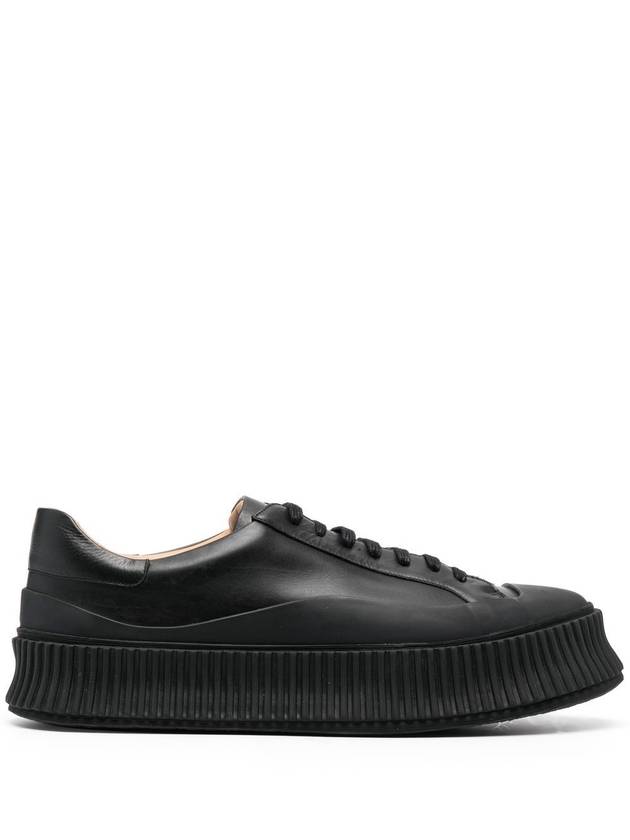 Canvas Platform Low Top Sneakers Black - JIL SANDER - BALAAN 6