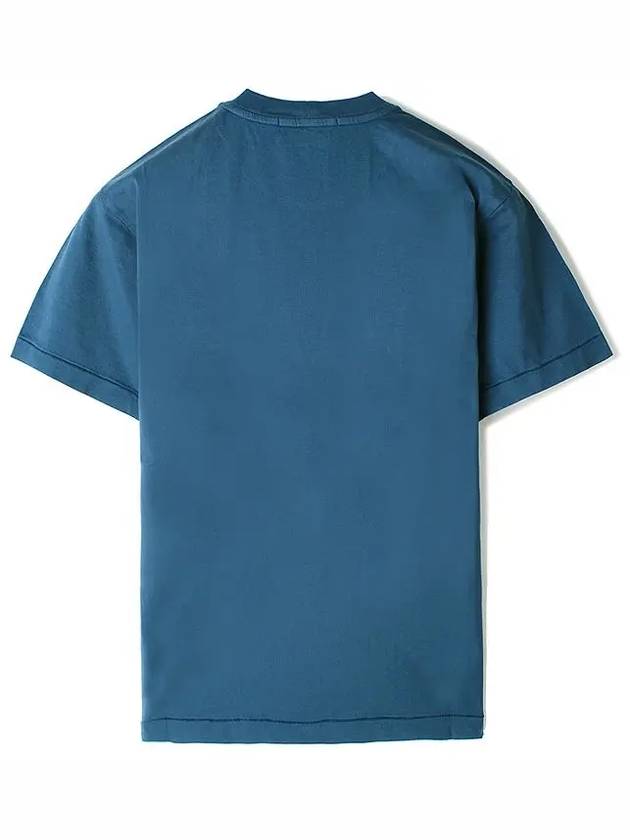 Logo Patch Short Sleeves T-Shirt Avio Blue - STONE ISLAND - BALAAN 3