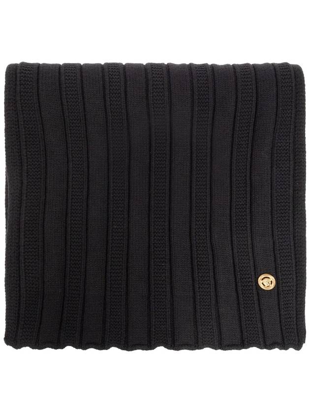 Medusa Ribbed Knit Muffler Black - VERSACE - BALAAN 2