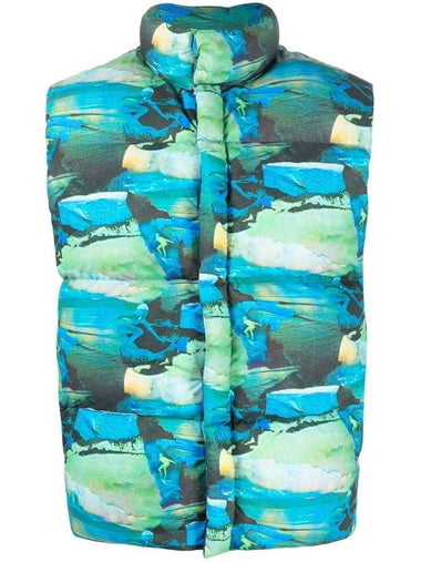 Erl Unisex Printed Quilted Puffer Vest Woven Clothing - ERL - BALAAN 1