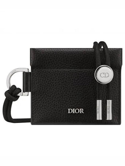 Logo Neck Strap Coin Wallet Black - DIOR - BALAAN 2