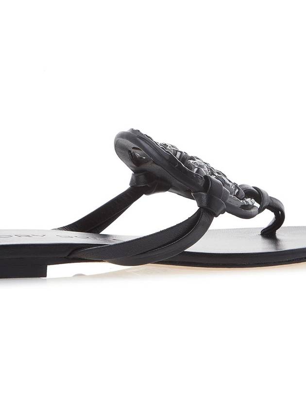 Jeweled Miller Flip Flop Sandals Black - TORY BURCH - BALAAN 11