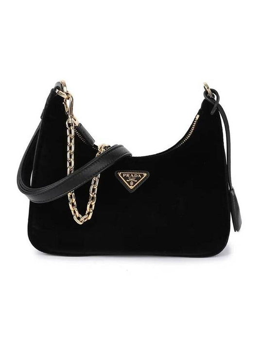 Re-Edition Velvet Mini Bag Black - PRADA - BALAAN 1