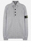 Wappen Patch Half Button Lambswool Knit Top Grey - STONE ISLAND - BALAAN 2