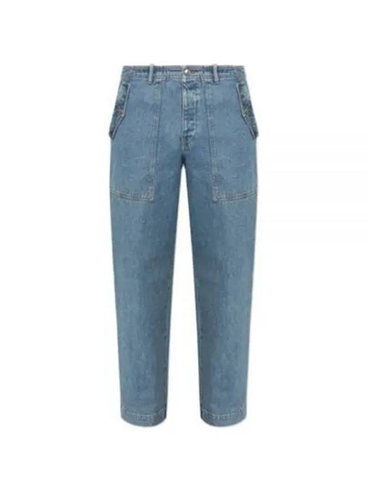 Workwear Straight Jeans Blue - MAISON KITSUNE - BALAAN 2