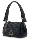 Quilting Leather Shoulder Bag Black - VIVIENNE WESTWOOD - BALAAN 3