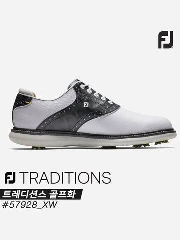 FJ Traditions FJ TRADITIONS Golf Shoes 57928 XW White Black Gray Men’s - FOOTJOY - BALAAN 1