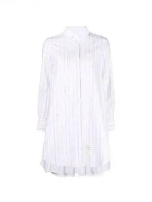 Pleated back stripe Oxford dress FDSD95C F0272 996 - THOM BROWNE - BALAAN 2