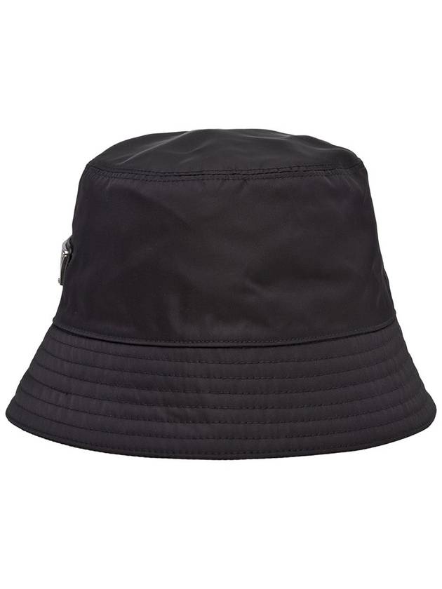 Triangle Logo Re-nylon Bucket Hat Black - PRADA - BALAAN 3