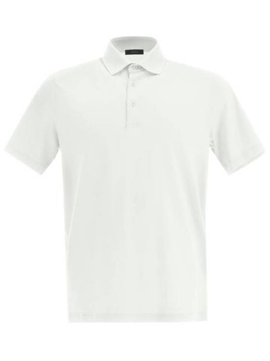 Short Sleeve Cotton Pk Shirt White - HERNO - BALAAN 1