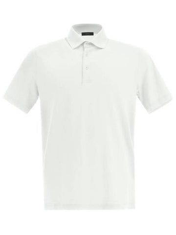 Short Sleeve Cotton Pk Shirt White - HERNO - BALAAN 1