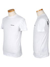 Men's Bag Lightning Bolt Short Sleeve T-Shirt White - NEIL BARRETT - BALAAN 3