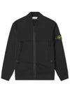 Wappen Patch Zip-up Bomber Jacket Black - STONE ISLAND - BALAAN 2