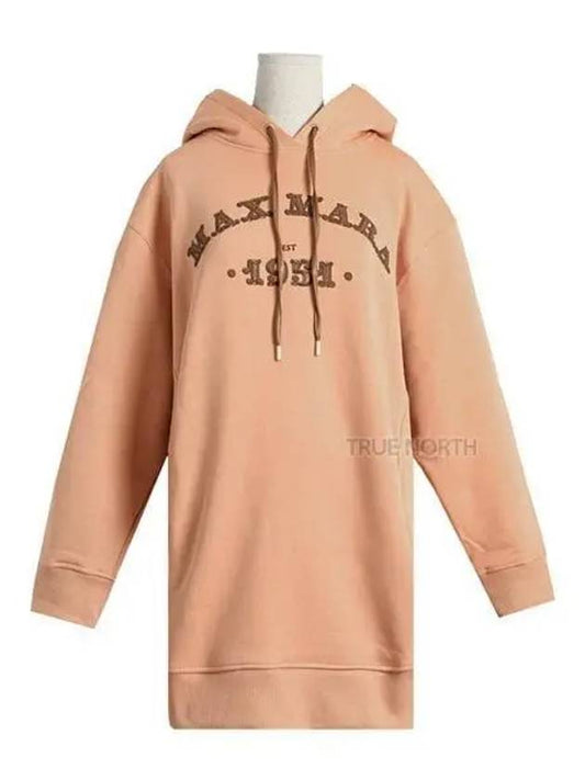 Adito Logo Cotton Hoodie Pink - MAX MARA - BALAAN 2