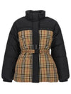 Check Reversible Down Padding Beige Black - BURBERRY - BALAAN 2