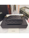 Classic Half Moon Mini Bag Caviar Pouch Cross Black AP4000 - CHANEL - BALAAN 8