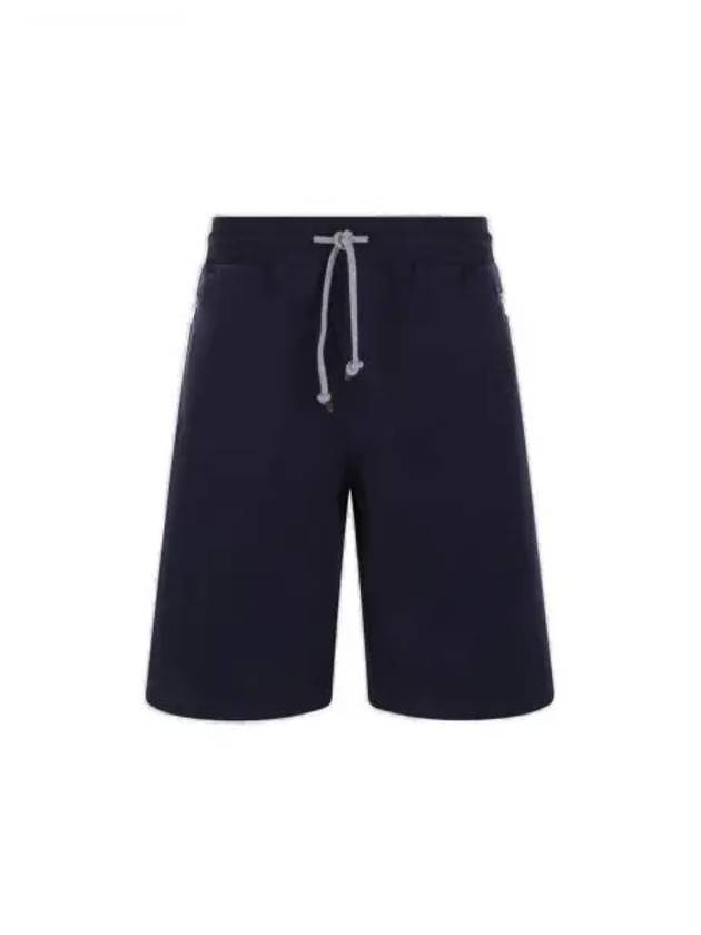 Men's Zipper Pocket Shorts Blue - BRUNELLO CUCINELLI - BALAAN 2