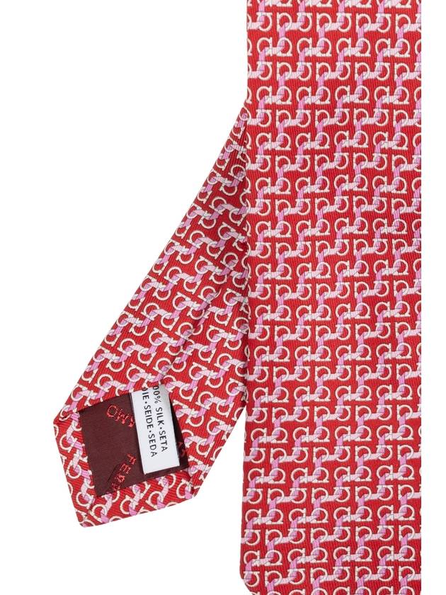 FERRAGAMO Silk Tie, Men's, Red - SALVATORE FERRAGAMO - BALAAN 3