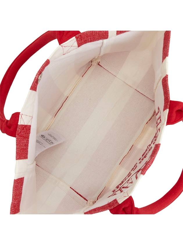 Easy Shopper Stripes Tote Bag Red - GANNI - BALAAN 6