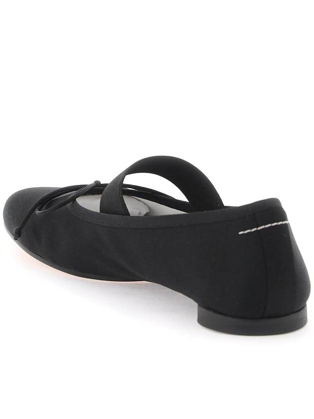 Anatomic Satin Ballerinas Flat Black - MAISON MARGIELA - BALAAN 4