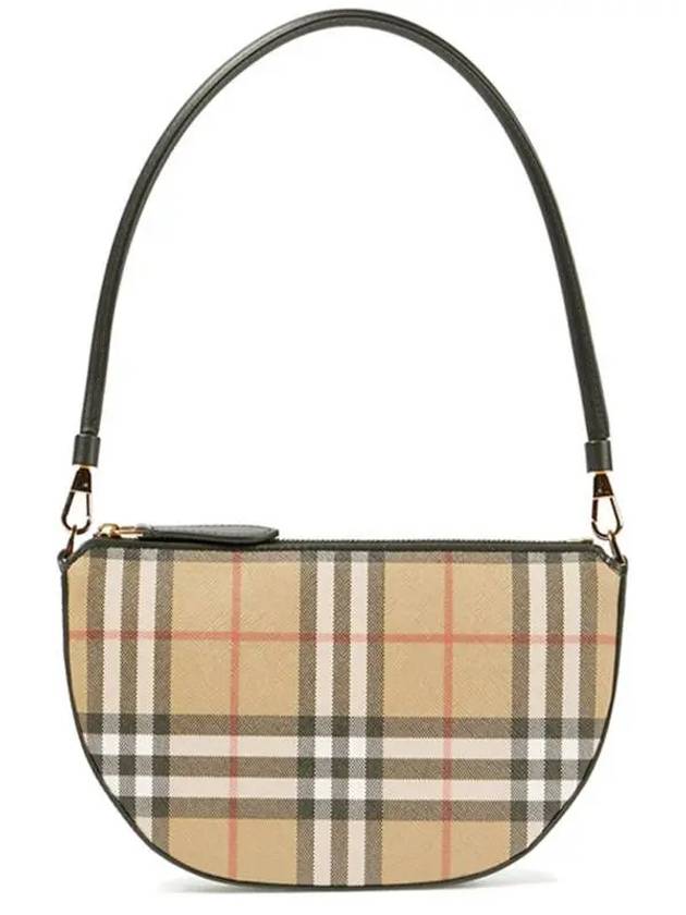 Vintage Check Leather Olympia Shoulder Bag Archive Beige - BURBERRY - BALAAN 2