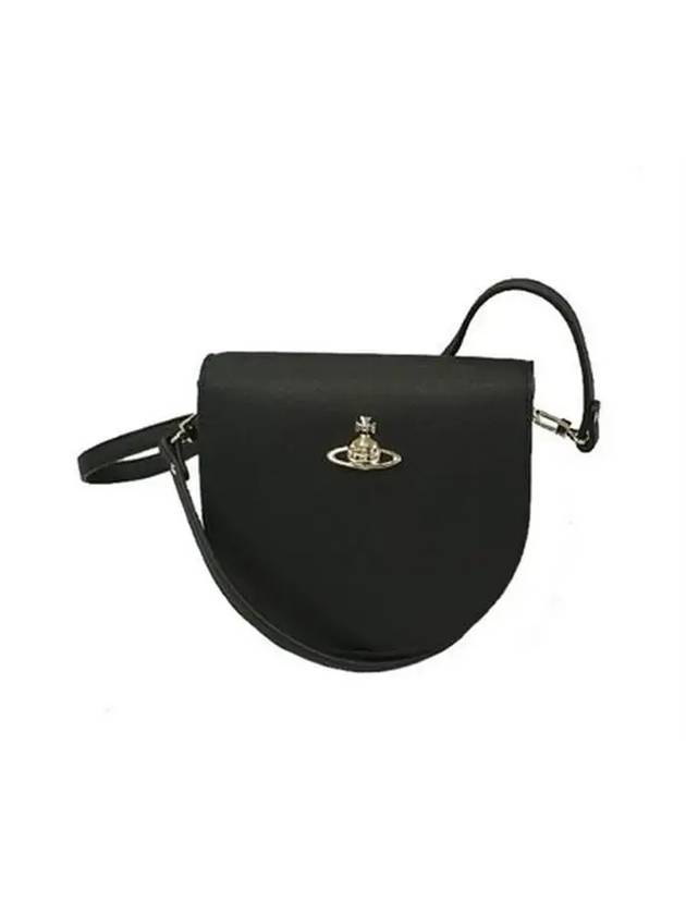 Saffiano Saddle Cross Bag Black - VIVIENNE WESTWOOD - BALAAN 1