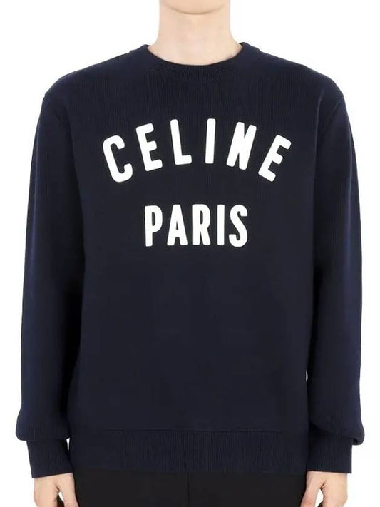 Cotton Sweater WITH Flock Logo 2ADMW338Y07MR B0651227398 - CELINE - BALAAN 2