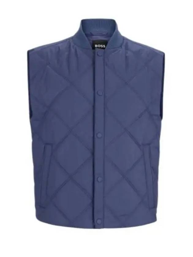 Green Water repellent regular fit gilet with diamond quilting 50518719 412 vest - HUGO BOSS - BALAAN 1