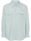 Western Poplin Long Sleeve Shirt Blue - LEMAIRE - BALAAN 2