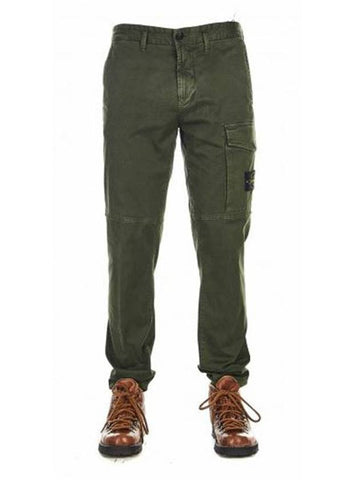 Wappen Patch Cargo Straight Pants Khaki - STONE ISLAND - BALAAN 1